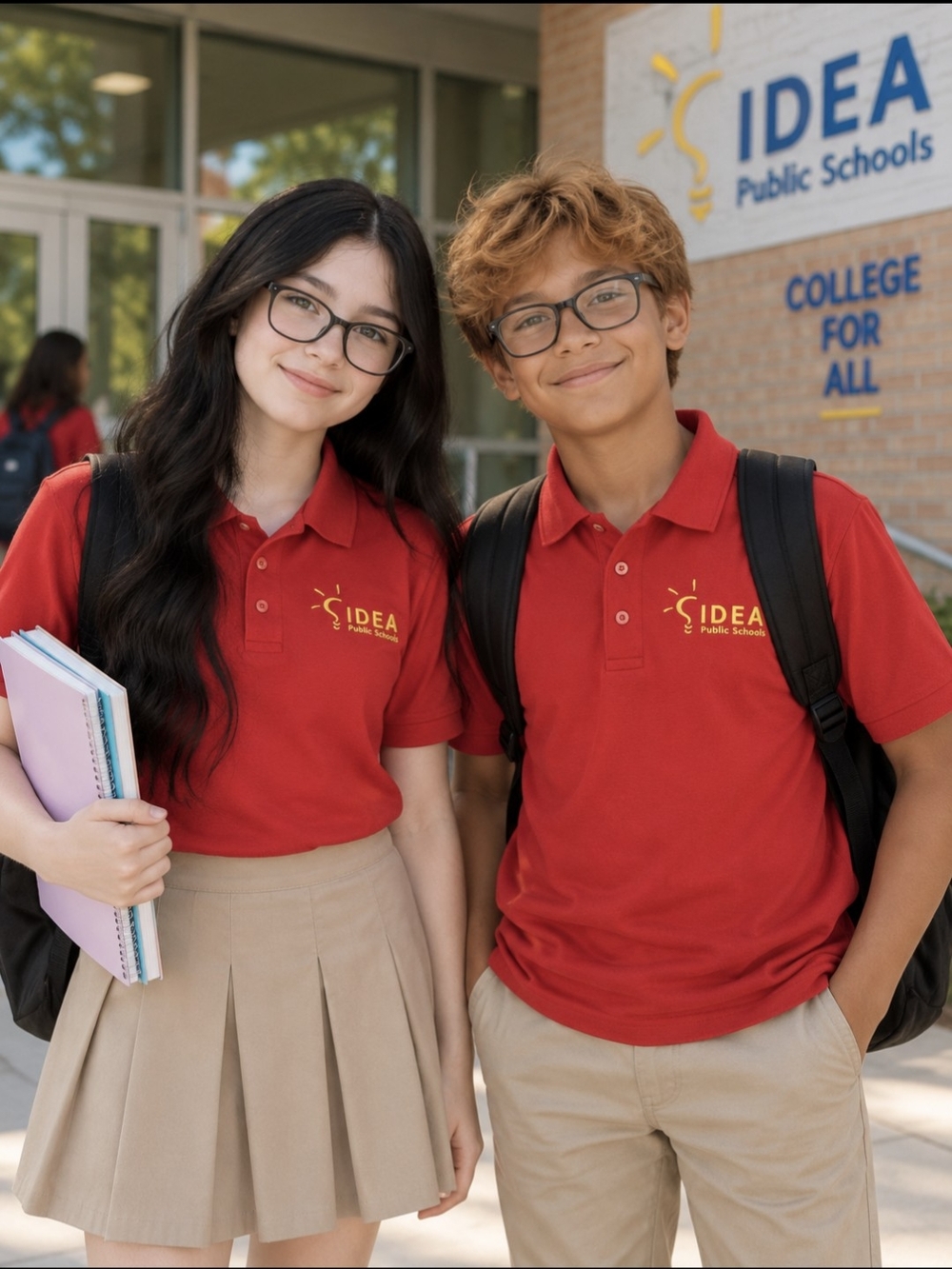 IDEA Public Schools Uniform- Polo Shirt- Red- Youth Large